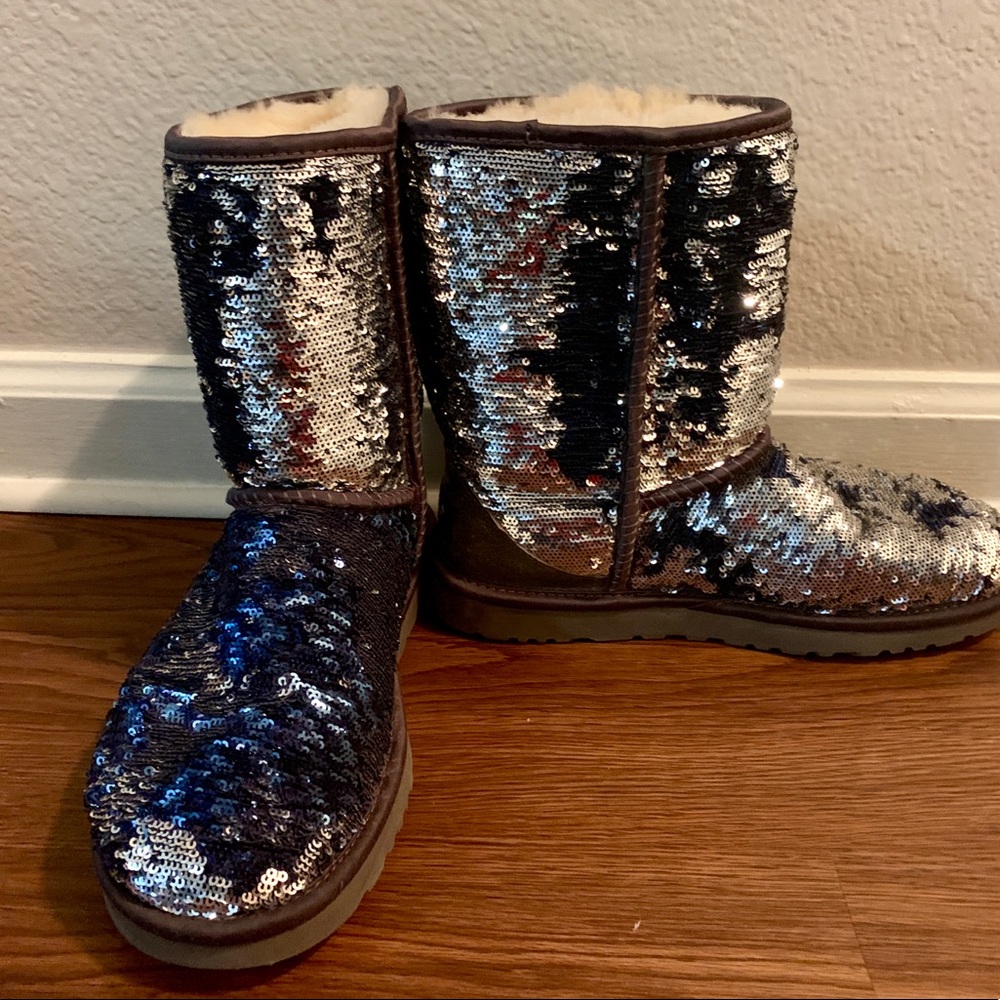 Sequin blue and silver Uggs 🧜🏼‍♀️💙